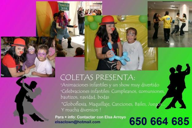 Comuniones,cumpleaños,animacioness infantiles