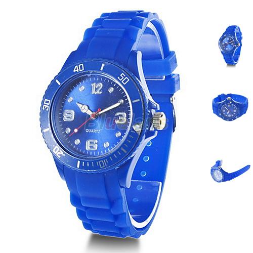 Reloj unisex de silicona azul