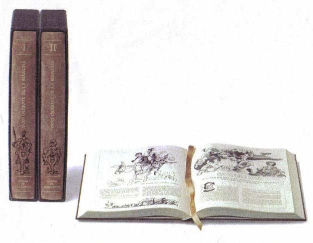 Don QUIJOTE ilustrado por MINGOTE, Edicion de lujo,  con lamina firmada a lapiz por el