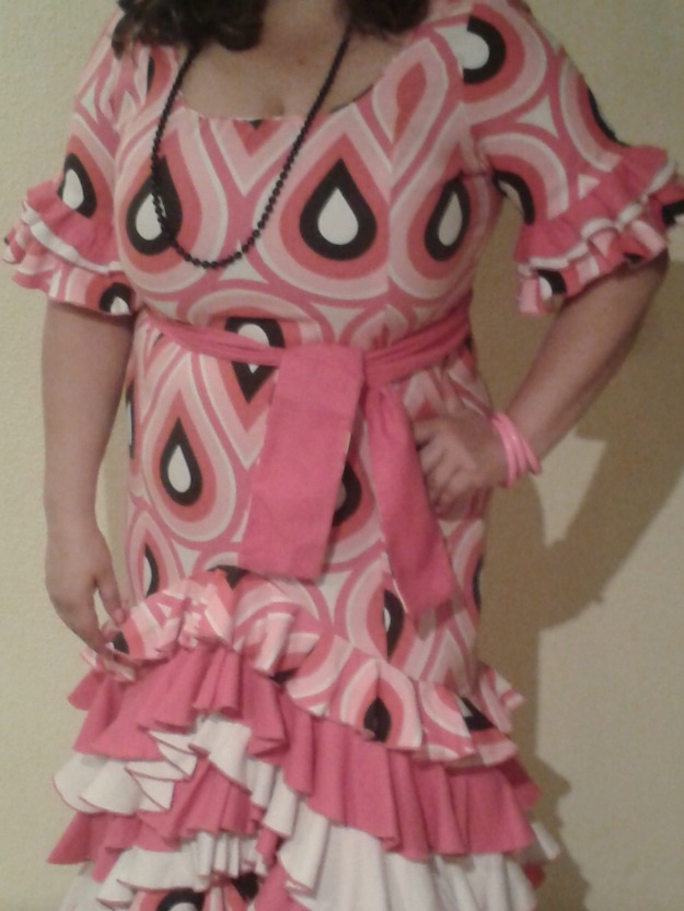Vestido traje flamenca talla grande