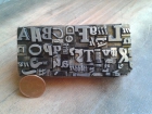 Letras imprenta antigua vintage printers blocks industrie deco chiffres old - mejor precio | unprecio.es