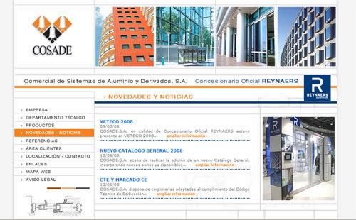 COSADE. Sistemas y Perfiles de Aluminio en Madrid y Toledo.