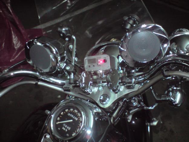 equipo sonido motos custom altavoces cromados radio mp3