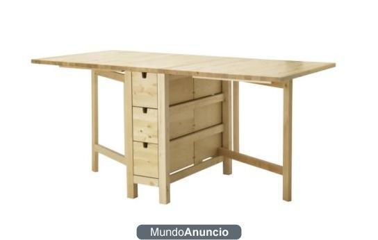 Mesa Ikea Norden Cocina Plegable con cajones