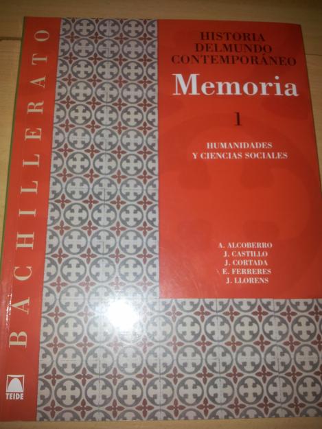 Vendo libro Memoria 1 bachillerato historia mundo contemporaneo