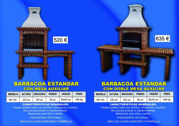 BARBACOAS DE LADRILLOS REFRACTARIOS CON CAJON CENIZERO