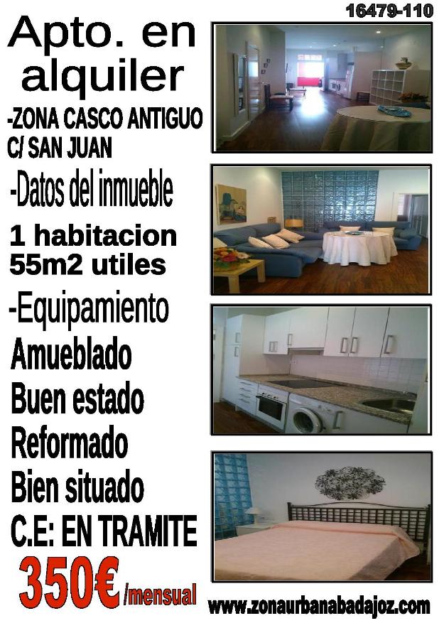 Amueblado 1d en casco antiguo, buen estado