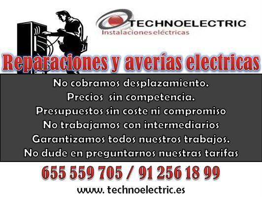 Reparaciones, averías eléctricas, apagones Madrid