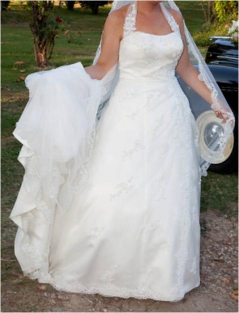 Vendo vestido de novia, usado en el día de la boda