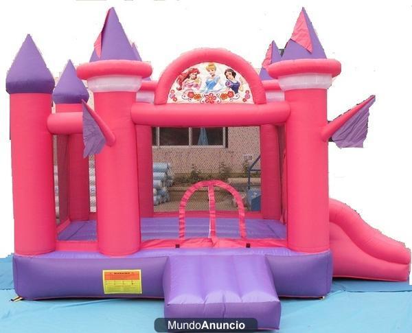 Castillo hinchable Princesas Pink con tobogán