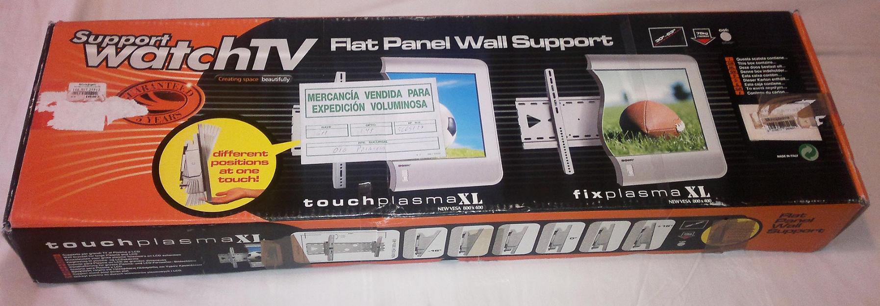 Soporte televisión pared, a estrenar para tele grande. Nuevo