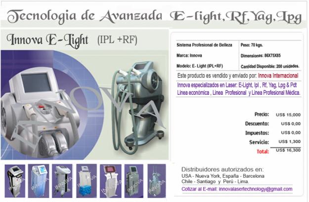 Maquinas Laser de Belleza Profesionales E-Light  ,lPL, RF, YAG,PDT..