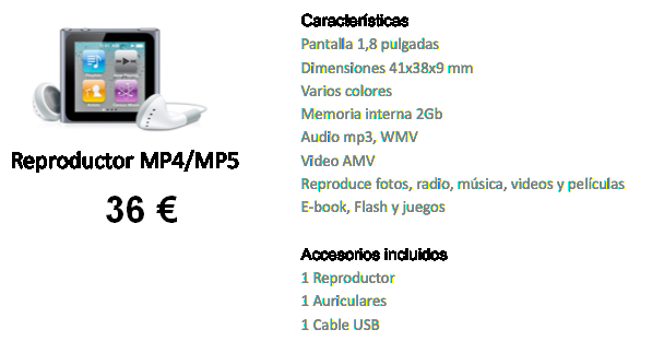 REPRODUCTORES Mp3 Mp4 Mp5 IMPORTACION desde 12 €