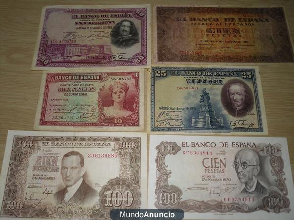 LOTE DE BILLETES Y MONEDAS