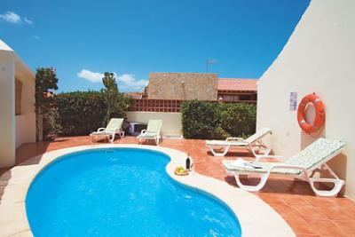 Relaxing villa with private heated pool.