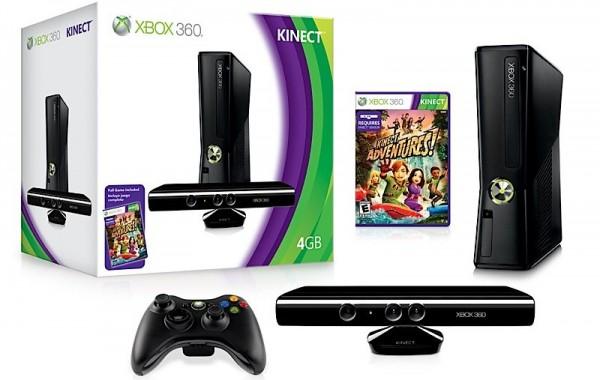 X-BOX 360  4 GB + KINECT ADVENTURES