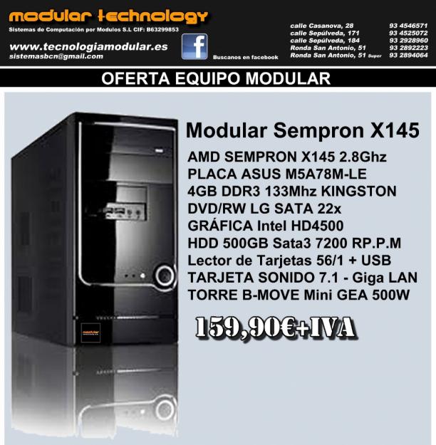 Modular technology tienda de informatica en barcelona, disponemos de 5 tiendas fisicas