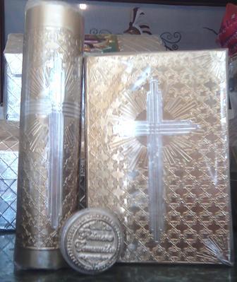 REPUJADO PARA KITS DE COMUNION, BAUTIZO, Y RECUERDITOS