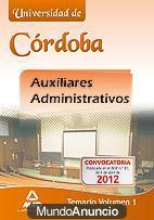 TEMARIO OPOSICION AUXILIAR ADMINISTRATIVO UNIVERSIDAD CORDOBA