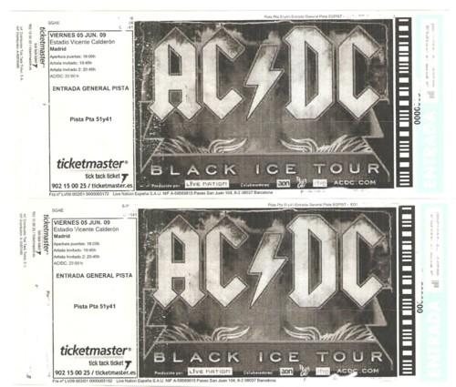 ENTRADAS AC/DC MADRID 5 DE JUNIO , NO LAS DEJES PASAR