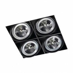 Leds C4 Architectural Downlight Multidir Trimless Cuadrado 4xQr-111 - Negro - iLamparas.com