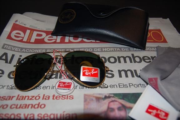 RAYBAN AVIATOR VINTAGE RB 3025 Doradas y Verdes