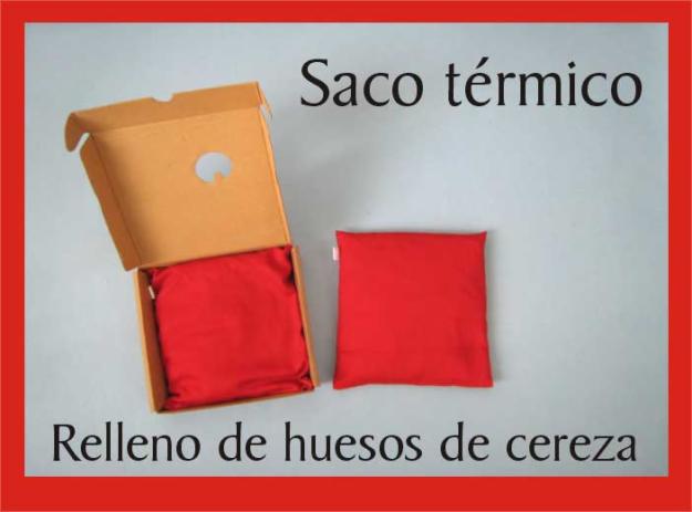 saco termico relleno de huesos de cereza