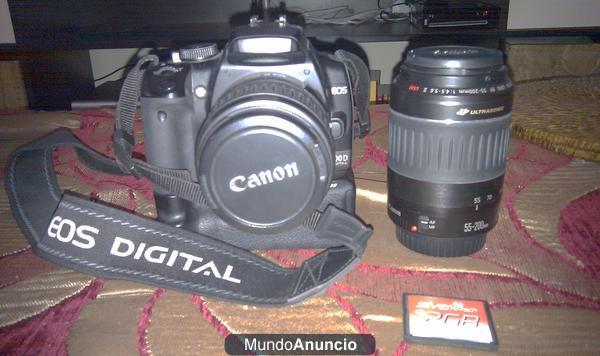 vendo camara reflex digital canon eos 400d  muy cuidada