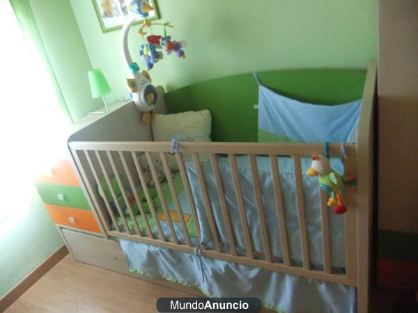 cuna convertible dormitorio  infantil de 0 a 12 años