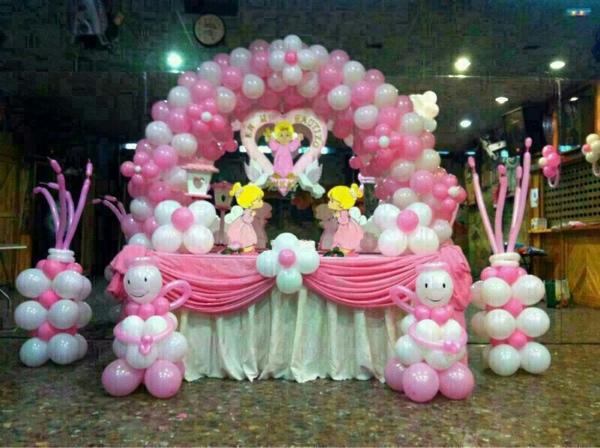 decoraciones en globos y telas