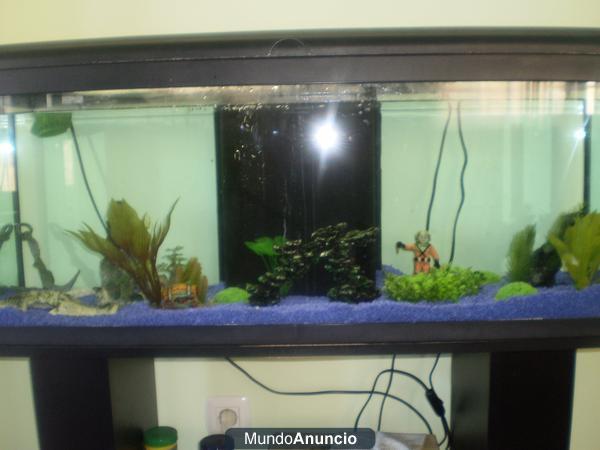 acuario de 100 l con mueble y accesorios