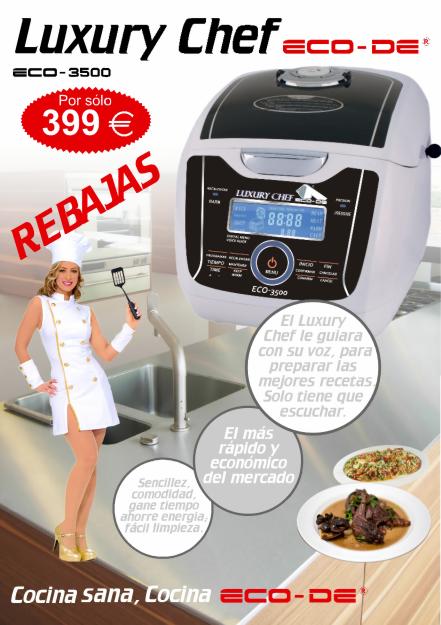 Robot de cocina luxury chef eco 3500, con voz