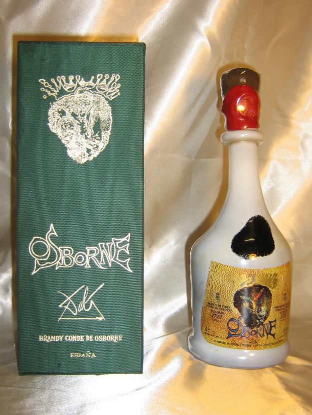 Botella de coleccion brandy conde de osborne dali