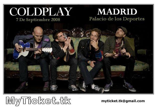 VENDO ENTRADAS COLDPLAY MADRID 2008 150€