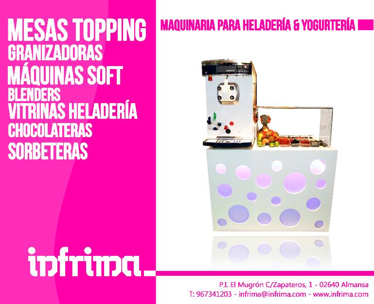 Mostradores para yogurterías