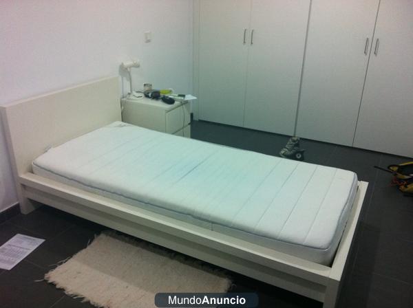 cama de 90, colchón y somier de IKEA