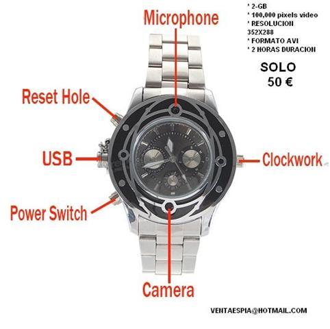 reloj espia 2 gb perfecto para ocultar,gastos gratis