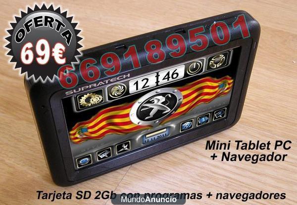 Mini Tablet PC + Navegador GPS Supratech triton XL con SD 2Gb