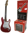 CONJUNTO GUITARRA ELECTRICA ST ROJO BRILLO - mejor precio | unprecio.es