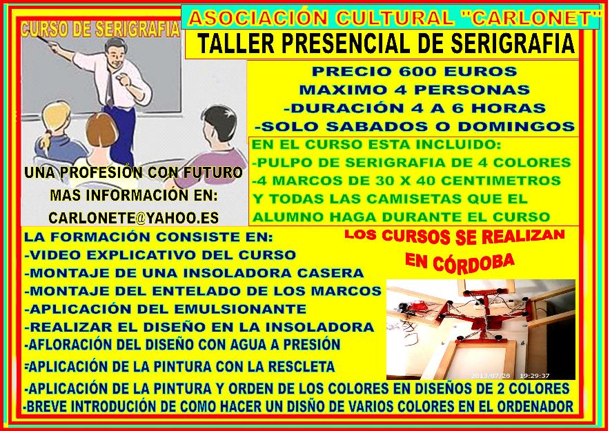 Taller presencial de serigrafia