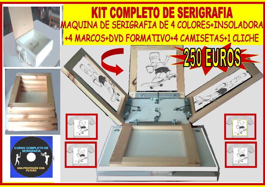 Tu negocio,kit completo serigrafia,250€