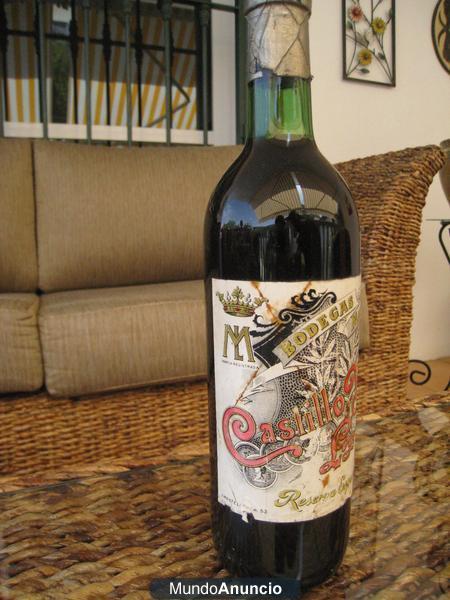 Botella de vino Rioja cosecha de 1917