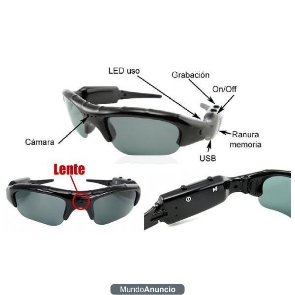 Gafas con camara espia, 4gb, 45€