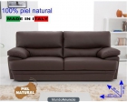 SOFA 3 PLAZAS ITALIANO RENDE PIEL CHOCOLATE 205*96*95 CM - mejor precio | unprecio.es