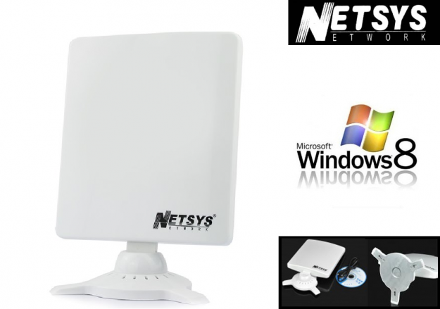 Antena wifi netsys 6800mw 98dbi internet gratis (modelo 2013)