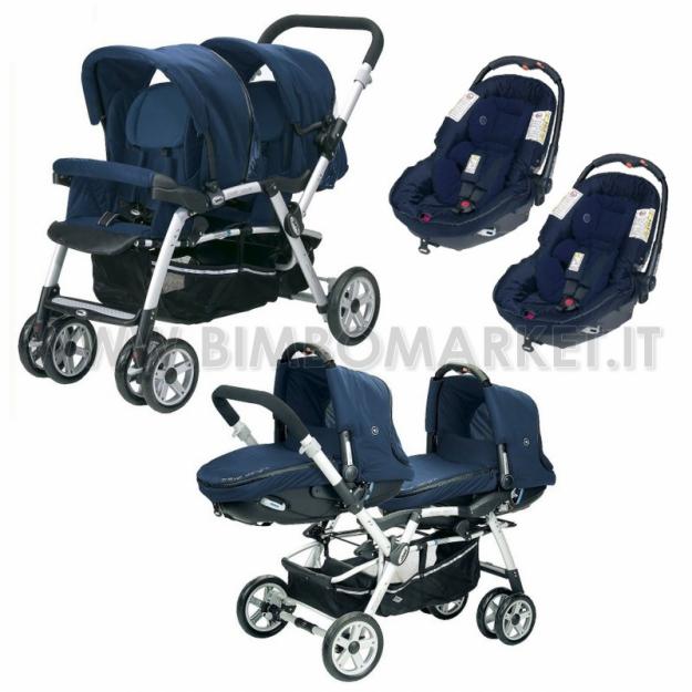 Carrito gemelar  twin two + porta bebes matrix