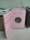 LAVADORA FREGADERO SMEG Y LAVAVAJILLAS ROSA - mejor precio | unprecio.es