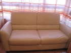 Sofa crema polipiel seminuevo - mejor precio | unprecio.es