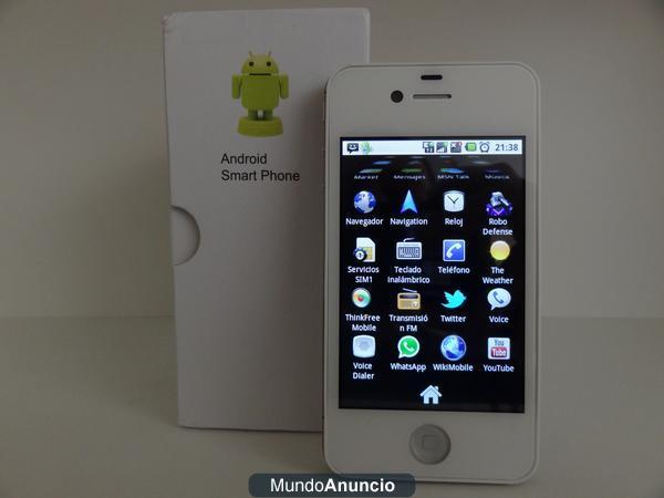 IMITACION ANDROID IPHONE 4G LIBRE MOVIL  LIBRE WIFI WHATSAPP