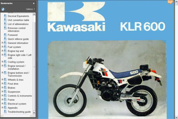 Kawasaki KLR600 Workshop Manual KLR 600
